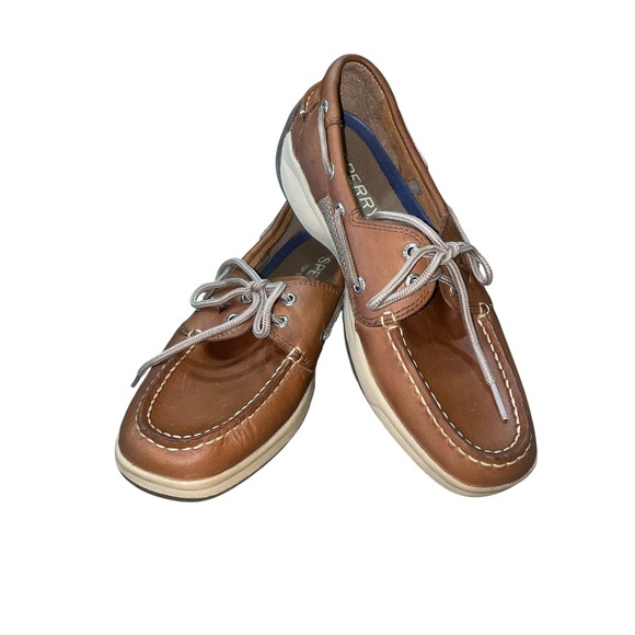 Sperry Tan Leather Top Slides Men's Loafer Style - Picture 1 of 6